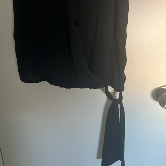 New York and Company Silk Black Blouse - Picture 2 of 5